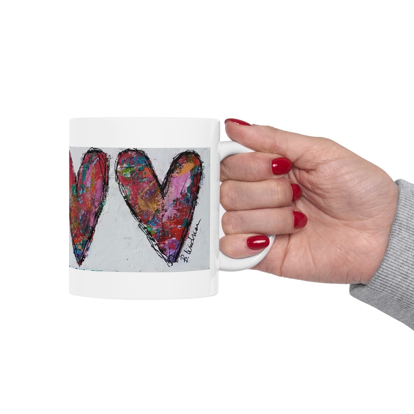 Heart Ceramic Mug 11oz