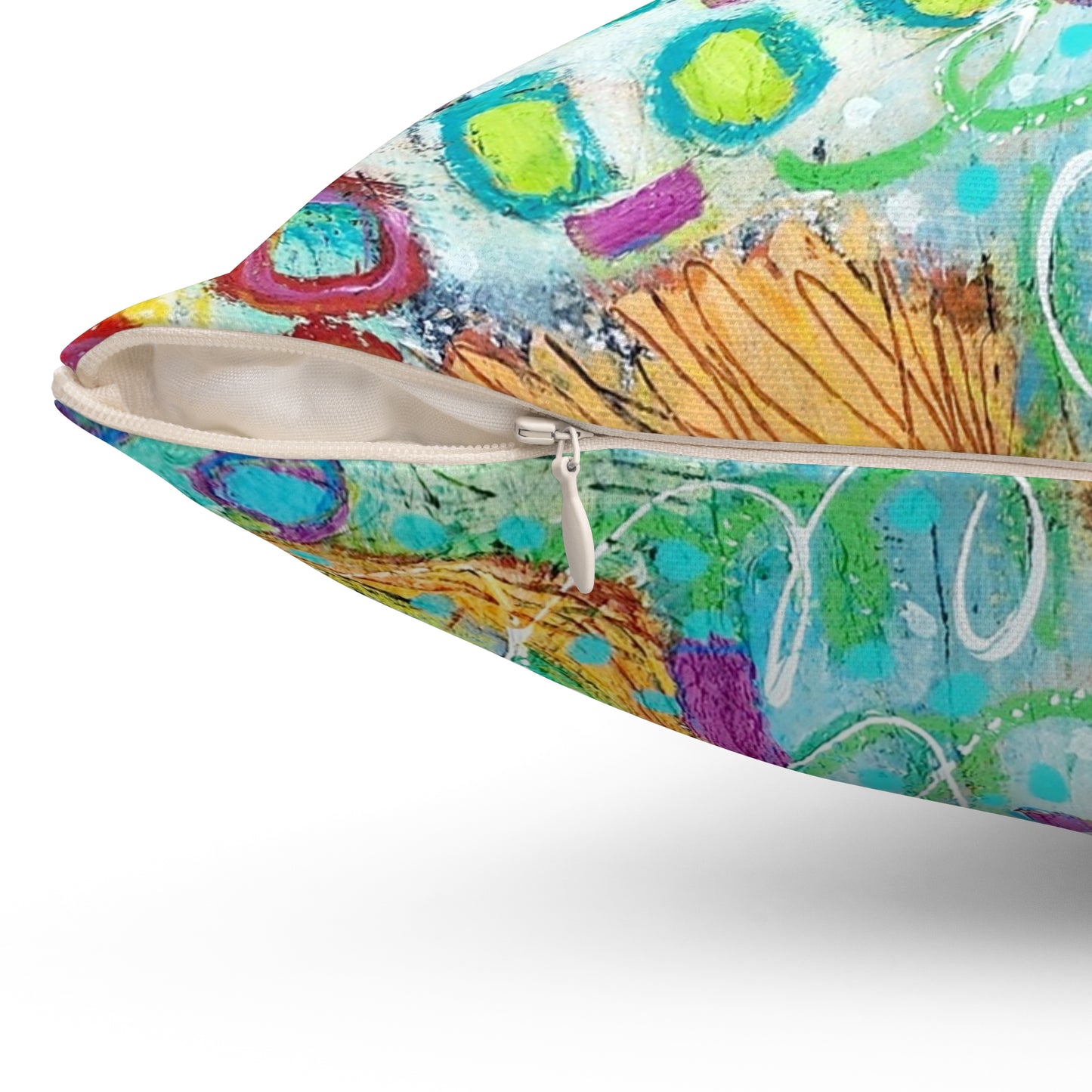 Happy Thoughts Polyester Square Pillow