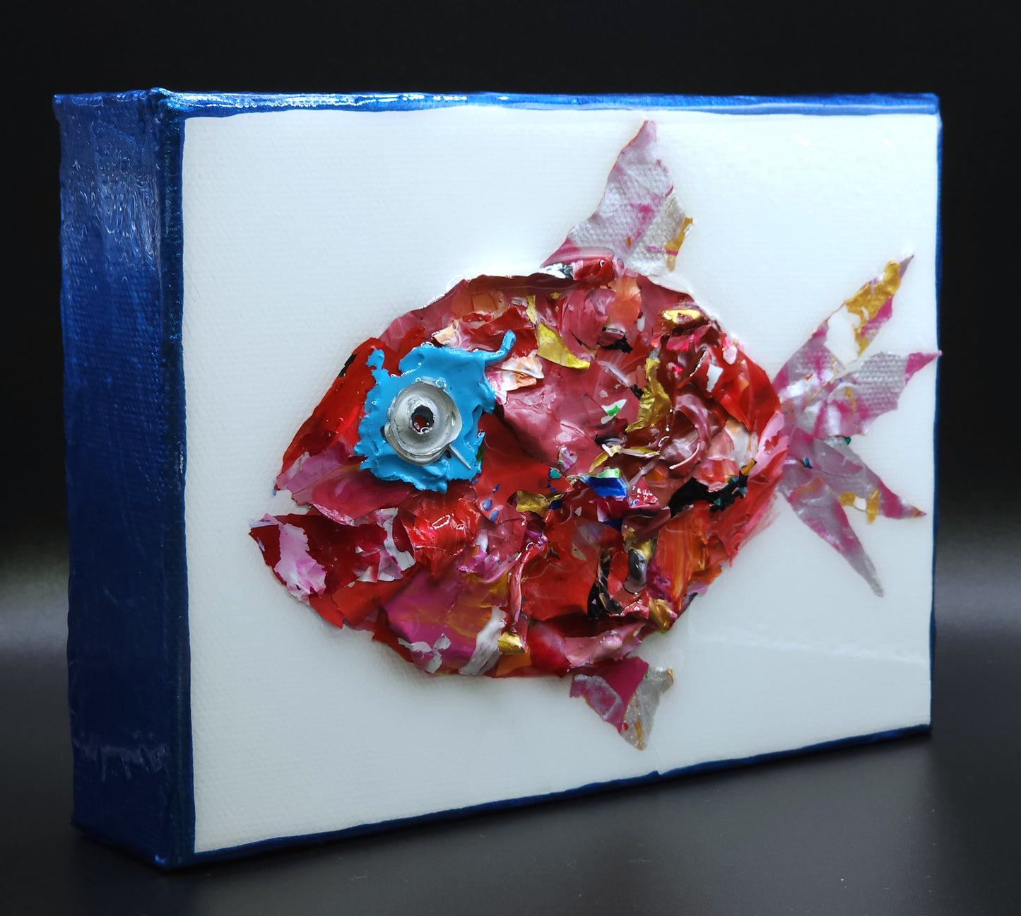 Recycled Acrylic Fish Art 5 x 7 - "Chloe"