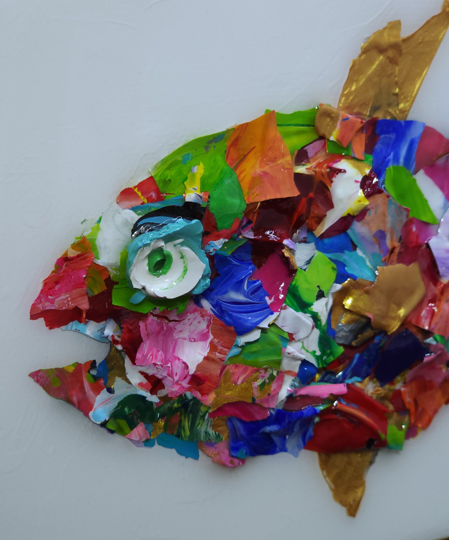 Recycled Acrylic Fish Art 5 x 7 - "Pearl"