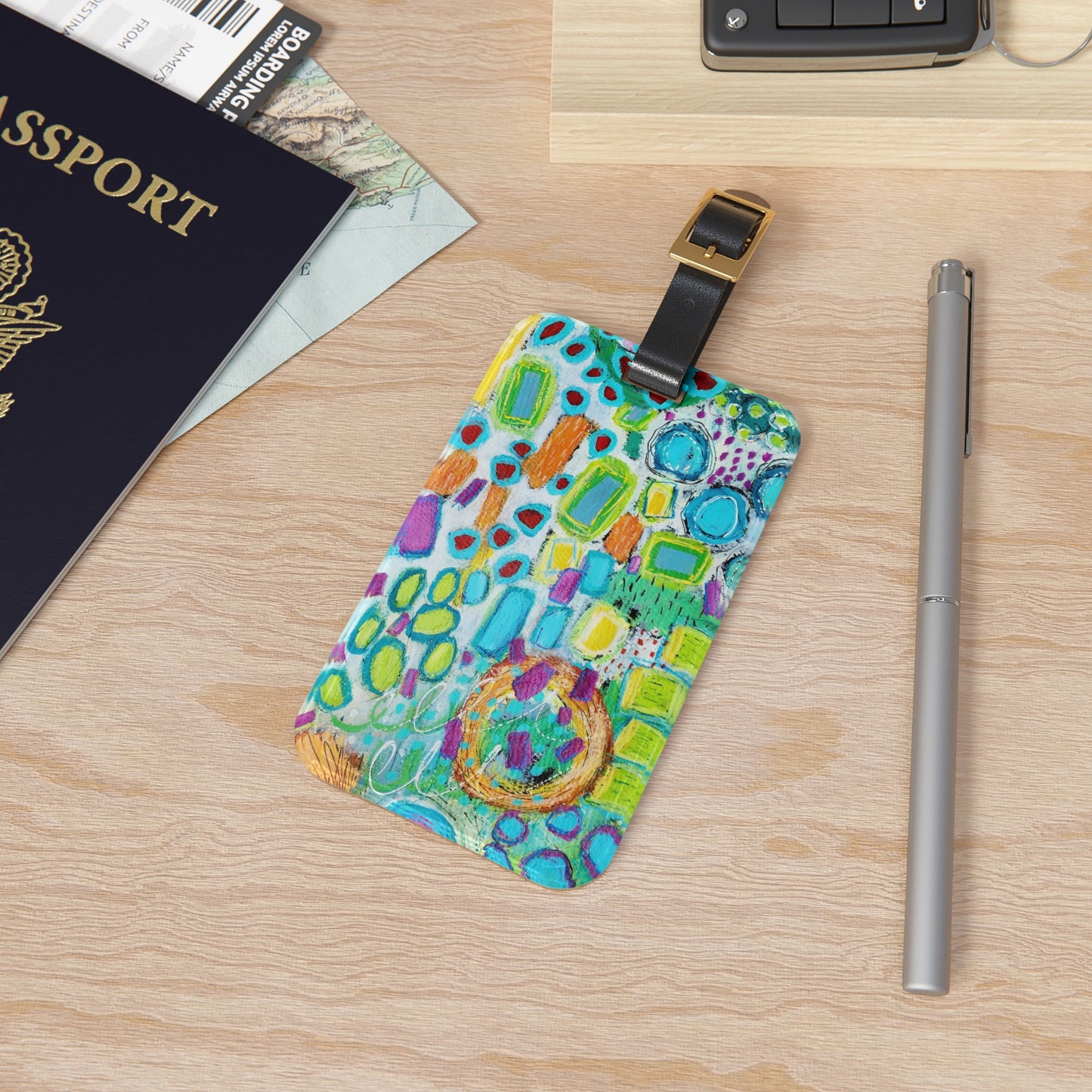 "Happy Thoughts" Luggage Tag