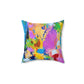 Vibrant Faux Suede Pillow