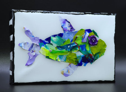 Recycled Acrylic Fish Art 4 x 6 - "Rocco"
