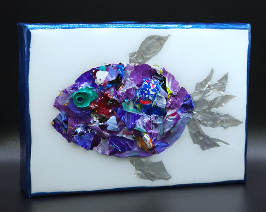 Recycled Acrylic Fish Art 5 x 7 - "Indie"
