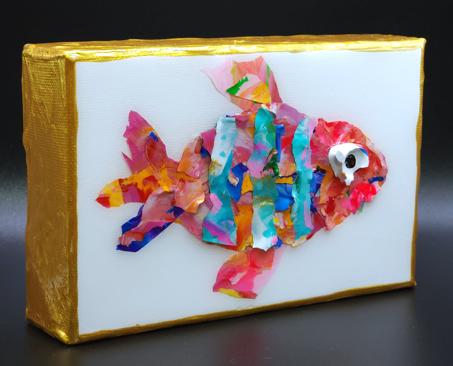 Recycled Acrylic Fish Art 4 x 6 - "Margo"