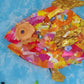 Recycled Acrylic Fish Art 8 x 8 - "Daisy"