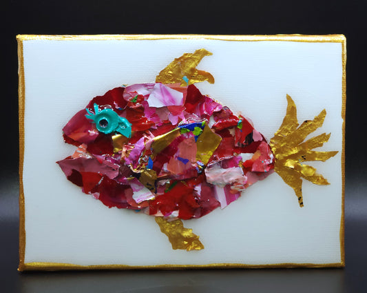 Recycled Acrylic Fish Art 5 x 7 - "Winnie"