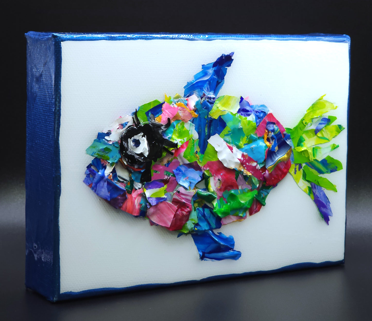 Recycled Acrylic Fish Art 5 x 7 - "Felix"