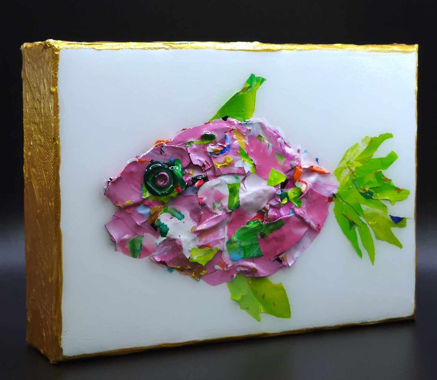 Recycled Acrylic Fish Art 5 x 7 - "Piper"