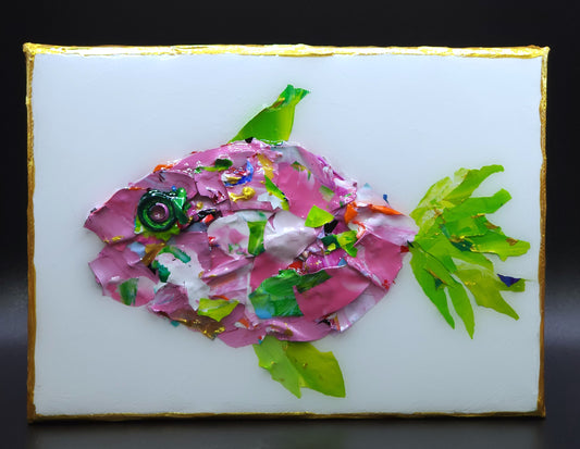 Recycled Acrylic Fish Art 5 x 7 - "Piper"