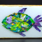 Recycled Acrylic Fish Art 4 x 6 - "Jasper"