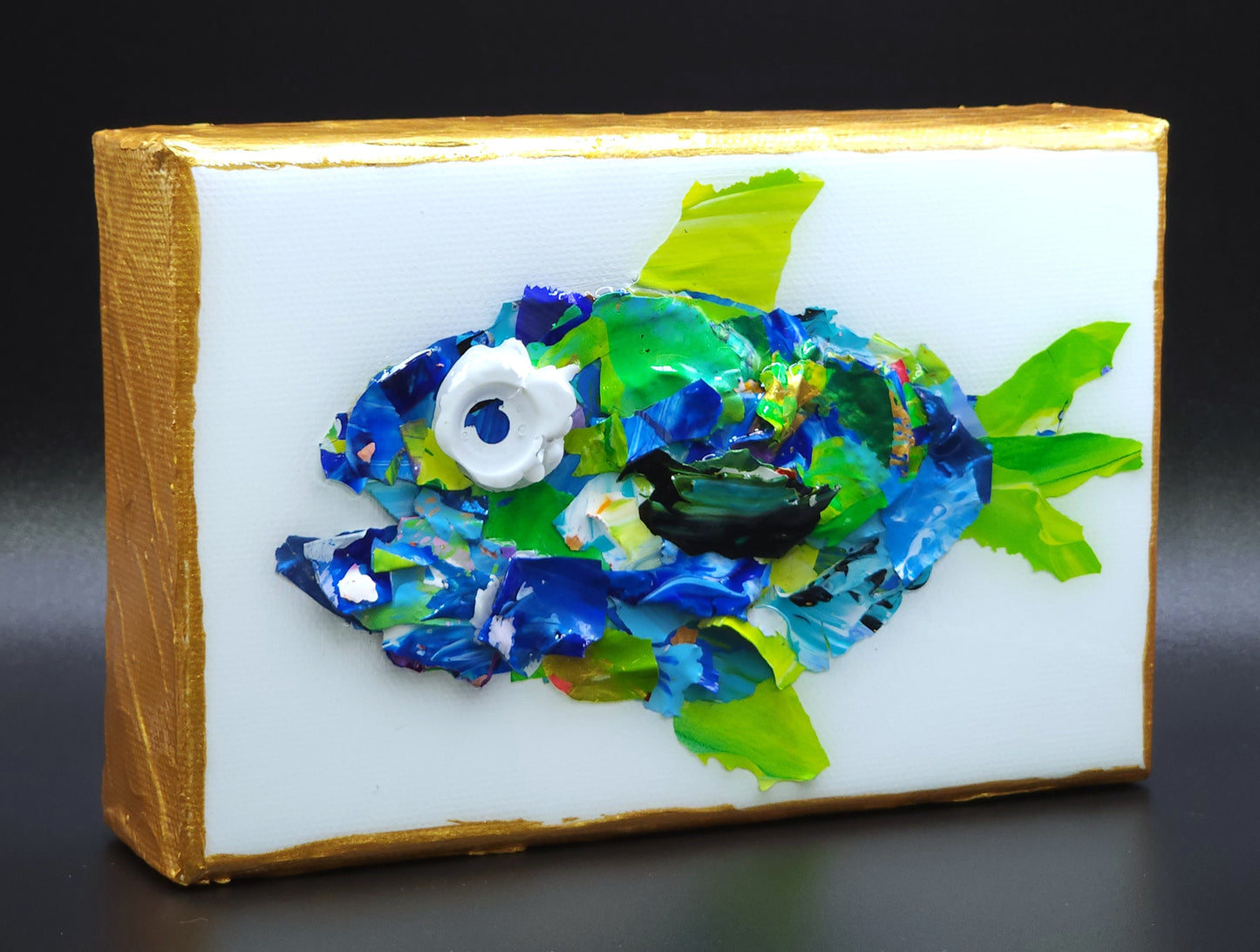 Recycled Acrylic Fish Art 4 x 6 - "Hayes"