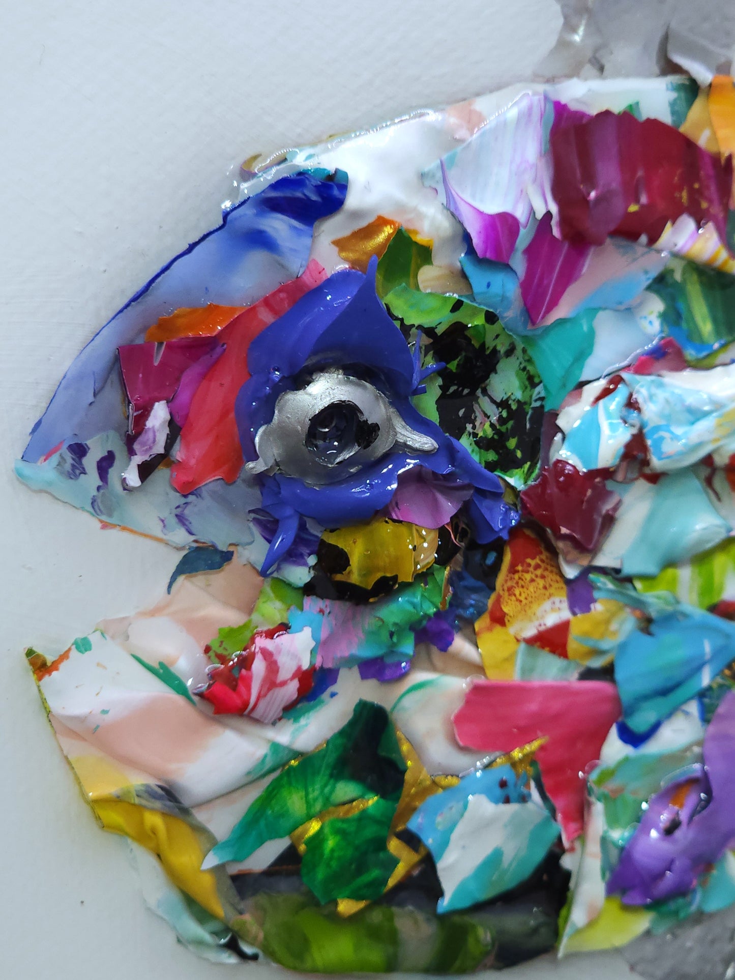 Recycled Acrylic Fish Art 5 x 7 - "Lucille"