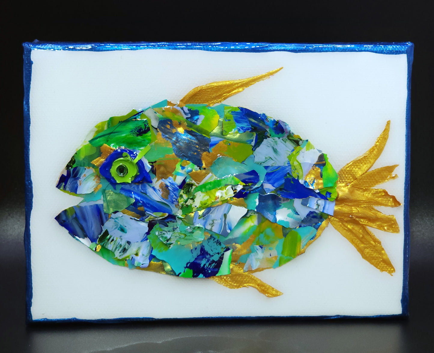 Recycled Acrylic Fish Art 5 x 7 - "Rio"