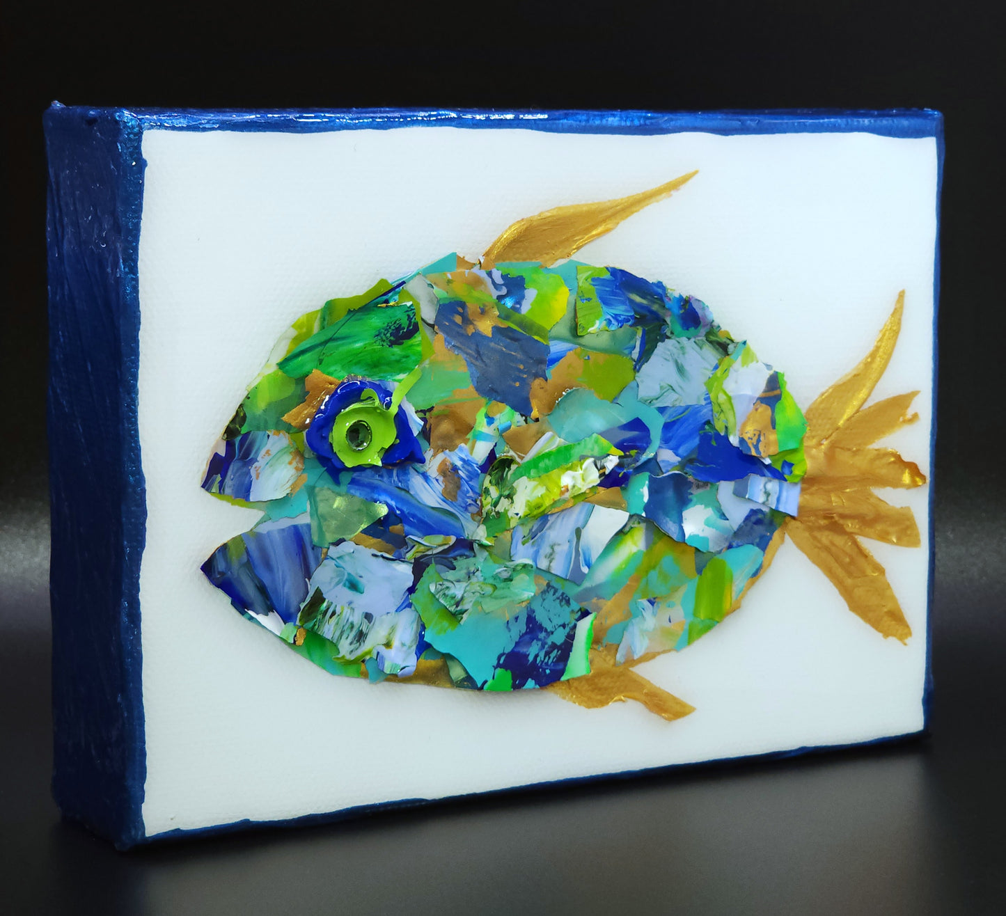 Recycled Acrylic Fish Art 5 x 7 - "Rio"