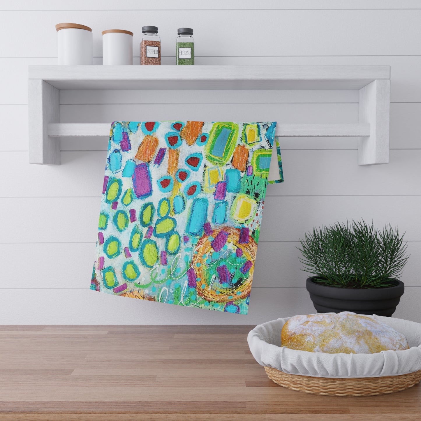 "Happy Thoughts" Kitchen Towel