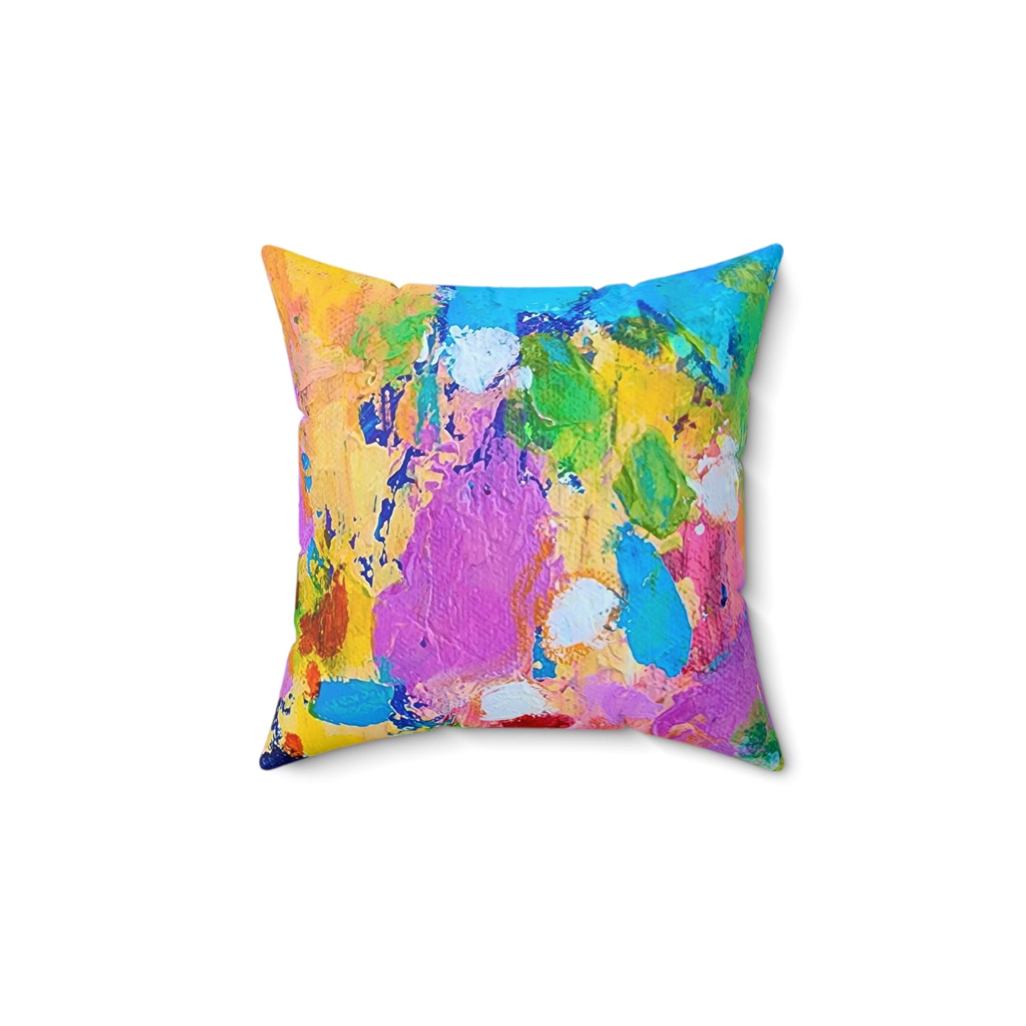 Vibrant Faux Suede Pillow