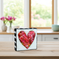 Heart Pieces - Colorful Original Resin Art 4 x 4