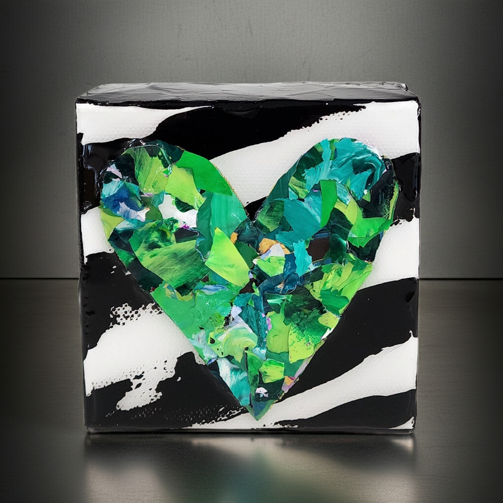 Heart Pieces --4 x 4