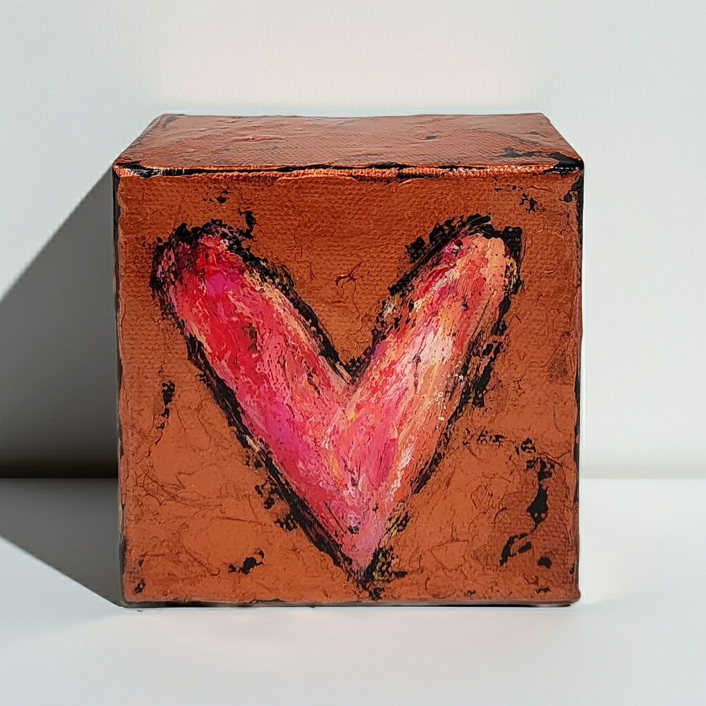 Heart on Bronze 4 x 4
