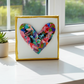 Heart Pieces - Colorful Original Resin Art 4 x 4