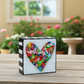 Heart Pieces -Colorful Original Resin Art 4 x 4