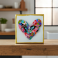 Heart Pieces - Colorful Original Resin Art 4 x 4