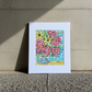 “A Floral Affair” – Original Colorful Floral Acrylic Painting (8 x 10)