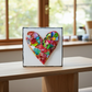 Heart Pieces - Colorful Original Resin Art 4 x 4