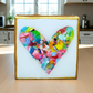 Heart Pieces - Colorful Original Resin Art 4 x 4