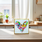 Heart Pieces - Colorful Original Resin Art 4 x 4
